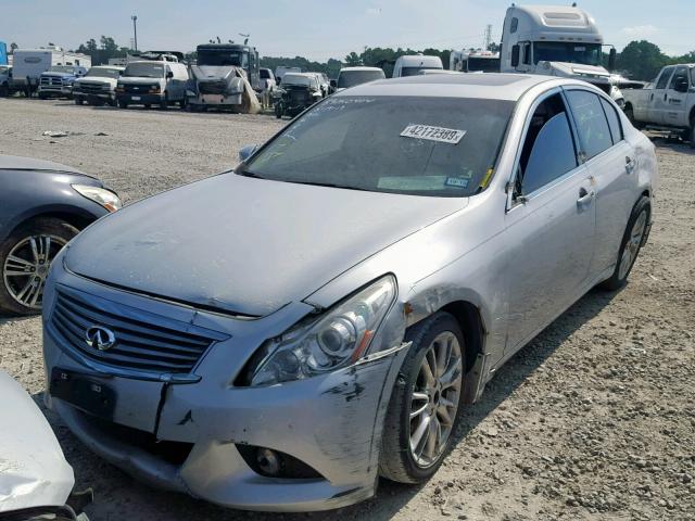 JN1CV6AP5DM712258 - 2013 INFINITI G37 BASE SILVER photo 2