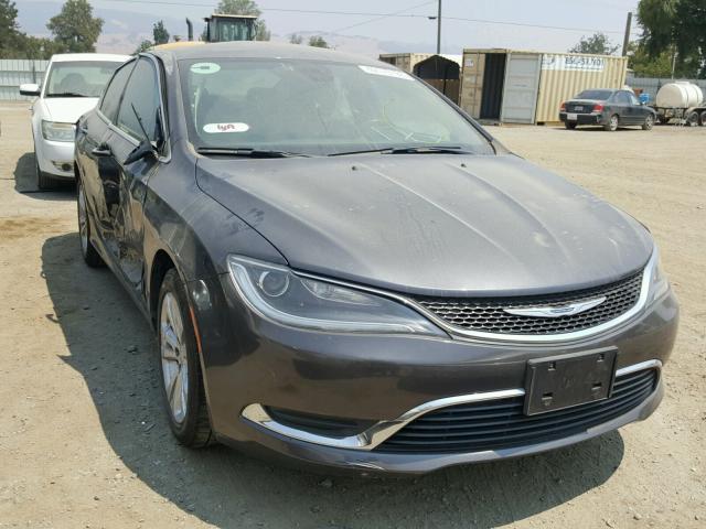 1C3CCCAB1GN131784 - 2016 CHRYSLER 200 LIMITE GRAY photo 1