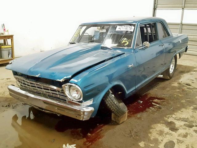 40411N250431 - 1964 CHEVROLET NOVA BLUE photo 2