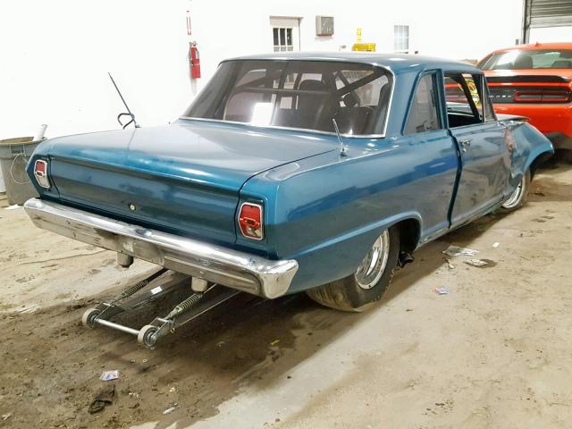 40411N250431 - 1964 CHEVROLET NOVA BLUE photo 4