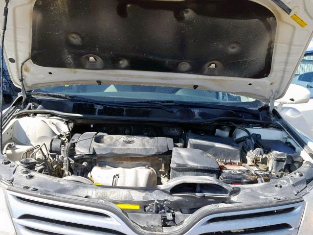 4T3ZA3BB9AU026162 - 2010 TOYOTA VENZA WHITE photo 7