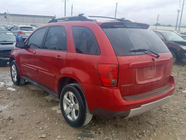 2CKDL73F966036649 - 2006 PONTIAC TORRENT MAROON photo 3