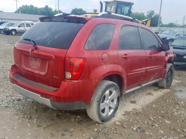 2CKDL73F966036649 - 2006 PONTIAC TORRENT MAROON photo 4