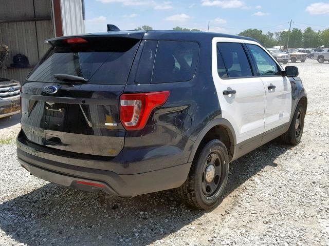 1FM5K8AR3HGB64949 - 2017 FORD EXPLORER P BLACK photo 4