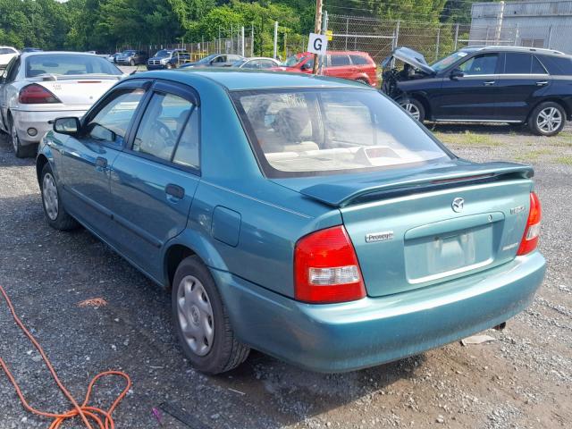 JM1BJ222010427745 - 2001 MAZDA PROTEGE DX GREEN photo 3