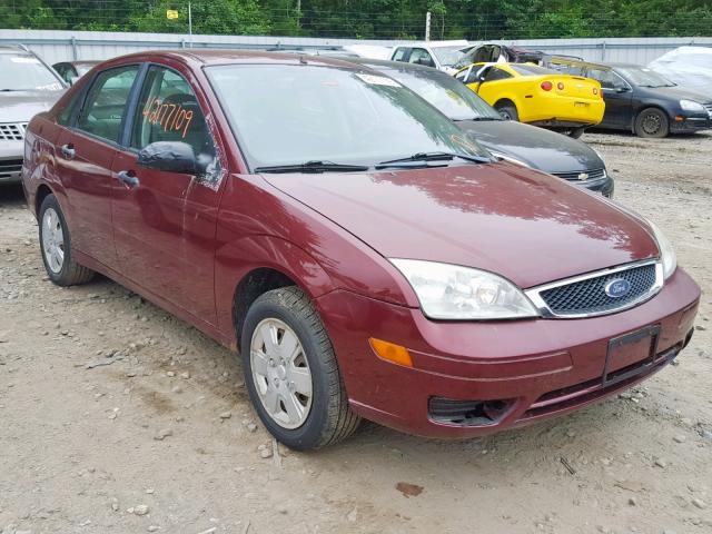 1FAHP34N17W276383 - 2007 FORD FOCUS ZX4 RED photo 1