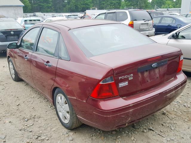 1FAHP34N17W276383 - 2007 FORD FOCUS ZX4 RED photo 3