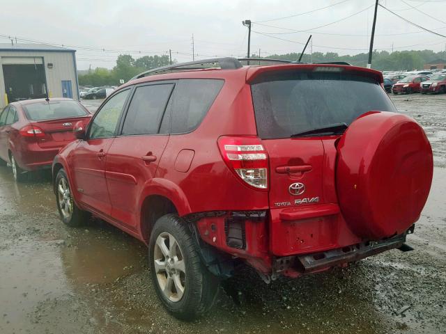 JTMDK4DV2AD017188 - 2010 TOYOTA RAV4 LIMIT RED photo 3