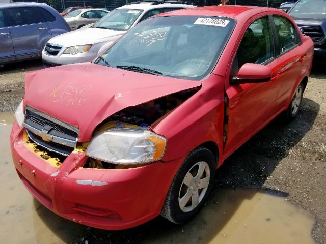 KL1TD5DE2BB132714 - 2011 CHEVROLET AVEO LS RED photo 2