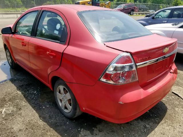 KL1TD5DE2BB132714 - 2011 CHEVROLET AVEO LS RED photo 3