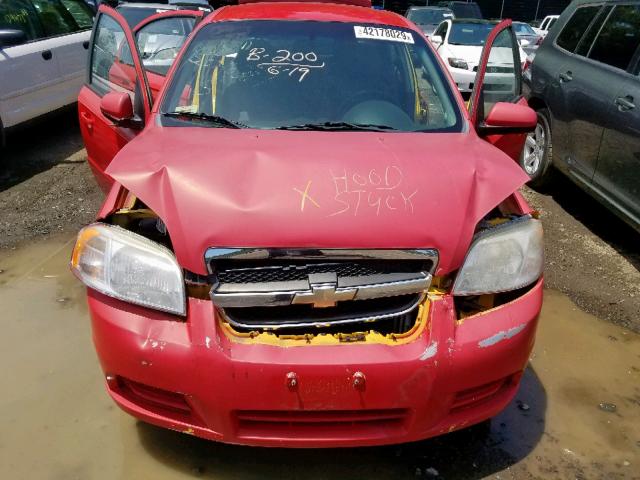 KL1TD5DE2BB132714 - 2011 CHEVROLET AVEO LS RED photo 7