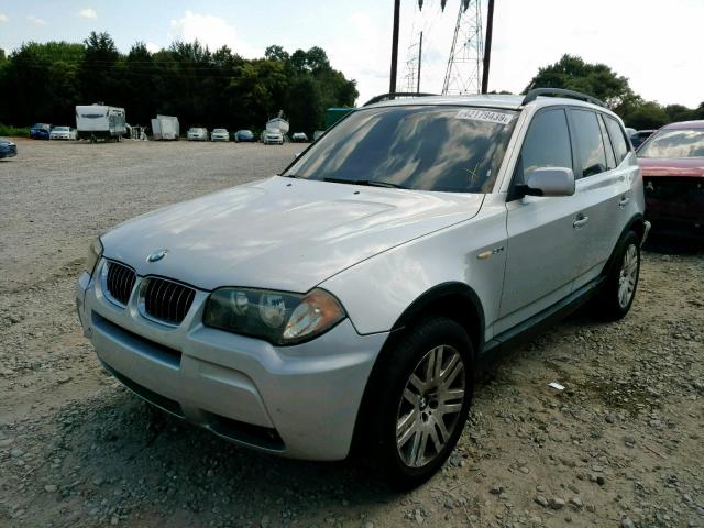 WBXPA93466WG74745 - 2006 BMW X3 3.0I SILVER photo 2