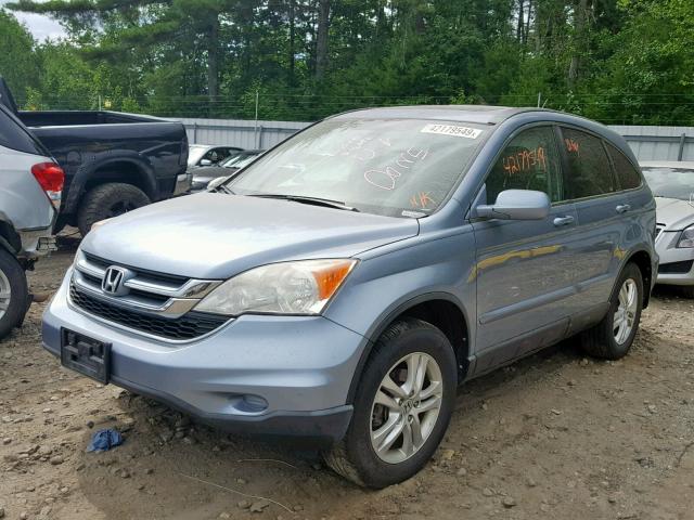 5J6RE3H75AL035168 - 2010 HONDA CR-V EXL BLUE photo 2