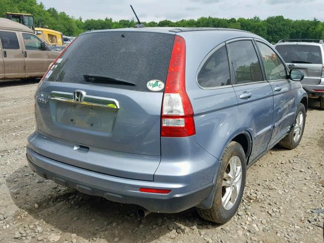 5J6RE3H75AL035168 - 2010 HONDA CR-V EXL BLUE photo 4