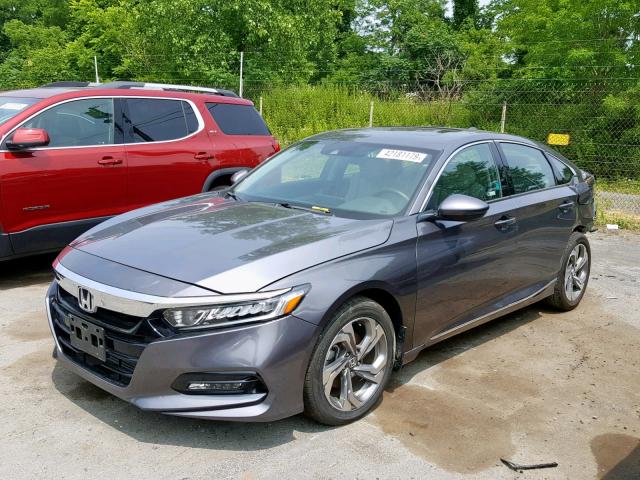 1HGCV1F59JA093296 - 2018 HONDA ACCORD EXL GRAY photo 2