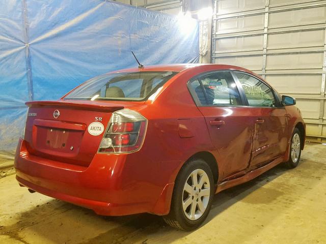 3N1AB6AP6AL704644 - 2010 NISSAN SENTRA 2.0 RED photo 4