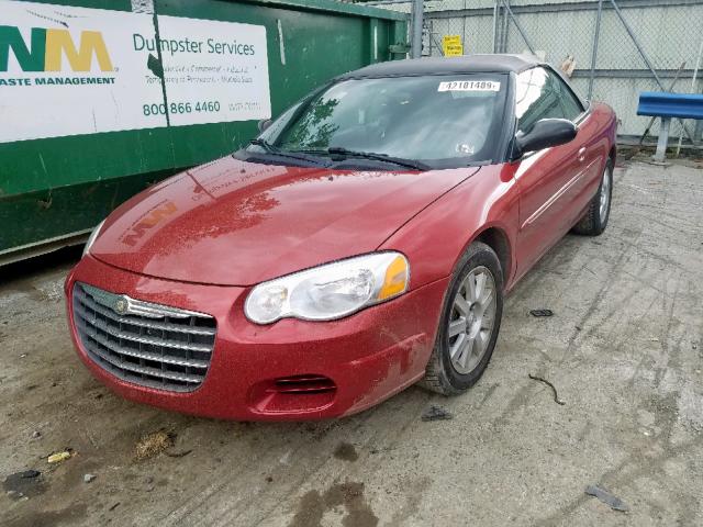 1C3EL75R06N239402 - 2006 CHRYSLER SEBRING GT MAROON photo 2