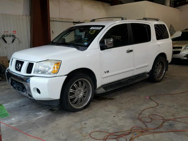 5N1AA08A47N721848 - 2007 NISSAN ARMADA SE WHITE photo 2