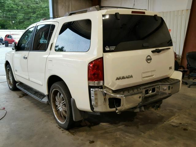 5N1AA08A47N721848 - 2007 NISSAN ARMADA SE WHITE photo 3