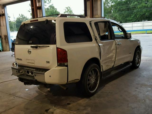 5N1AA08A47N721848 - 2007 NISSAN ARMADA SE WHITE photo 4