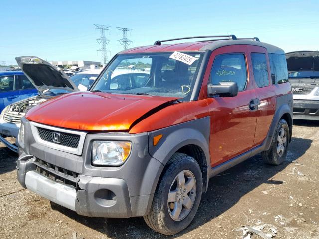 5J6YH28543L041266 - 2003 HONDA ELEMENT EX ORANGE photo 2