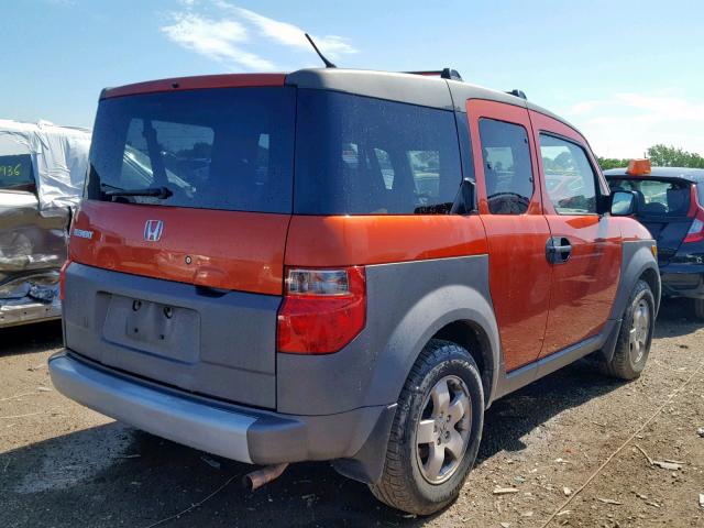 5J6YH28543L041266 - 2003 HONDA ELEMENT EX ORANGE photo 4