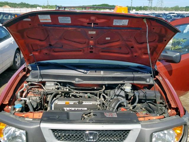 5J6YH28543L041266 - 2003 HONDA ELEMENT EX ORANGE photo 7