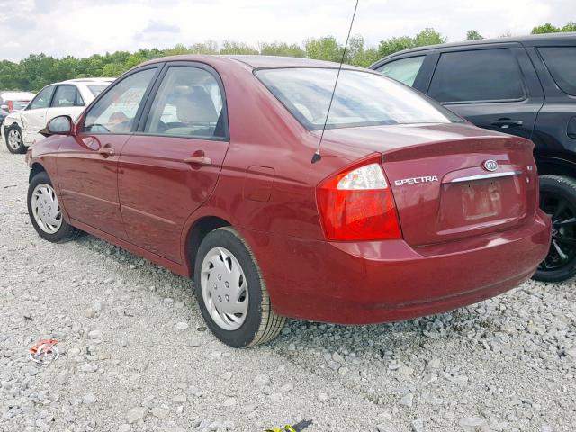 KNAFE121955179959 - 2005 KIA NEW SPECTR MAROON photo 3