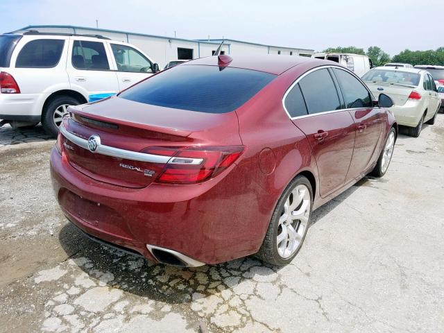 2G4GV5GX6G9160170 - 2016 BUICK REGAL GS MAROON photo 4