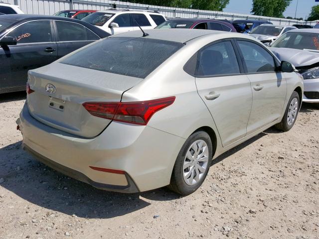 3KPC24A37JE021279 - 2018 HYUNDAI ACCENT SE TAN photo 4