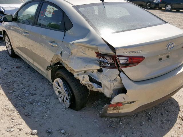 3KPC24A37JE021279 - 2018 HYUNDAI ACCENT SE TAN photo 9