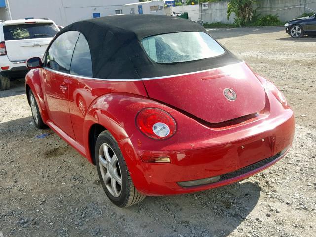 3VWPF31Y76M317991 - 2006 VOLKSWAGEN NEW BEETLE წითელი ფოტო 3