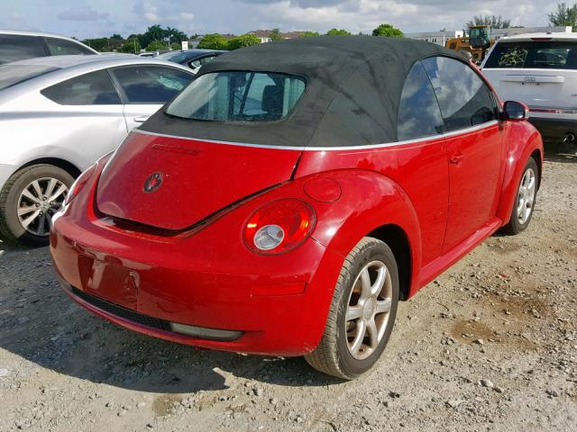 3VWPF31Y76M317991 - 2006 VOLKSWAGEN NEW BEETLE წითელი ფოტო 4
