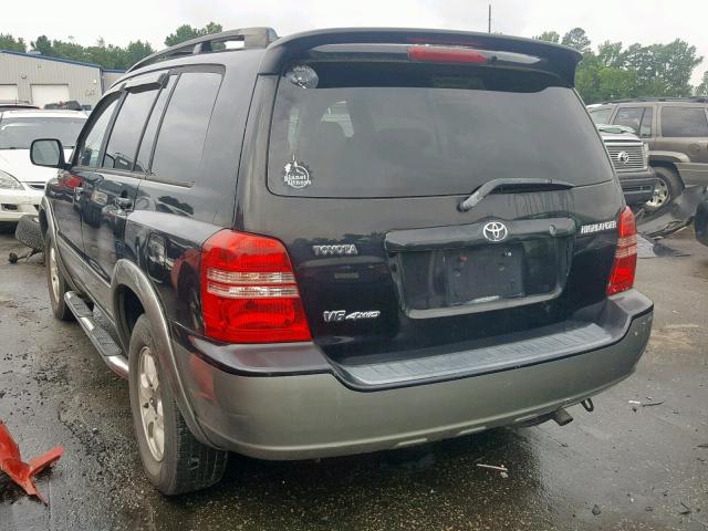 JTEHF21A110011185 - 2001 TOYOTA HIGHLANDER BLACK photo 3