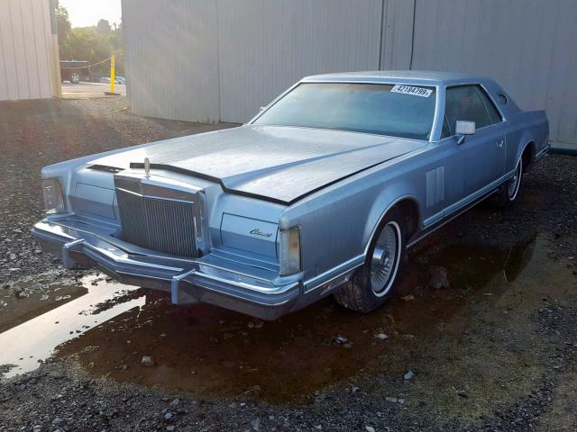 8Y89A933970 - 1978 LINCOLN CONTINENTL BLUE photo 2