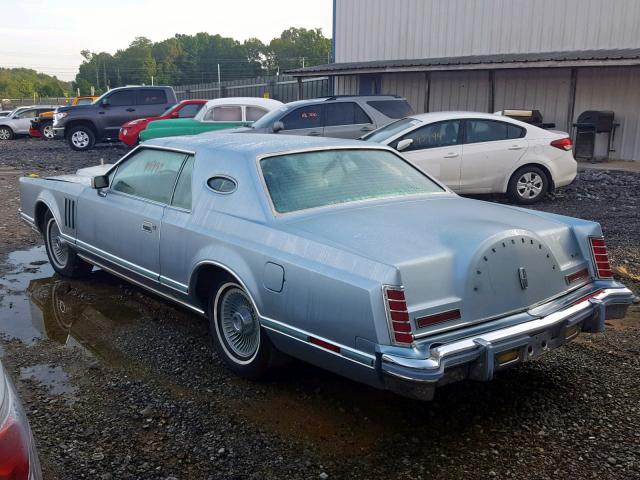 8Y89A933970 - 1978 LINCOLN CONTINENTL BLUE photo 3