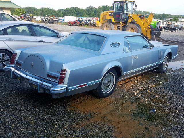 8Y89A933970 - 1978 LINCOLN CONTINENTL BLUE photo 4