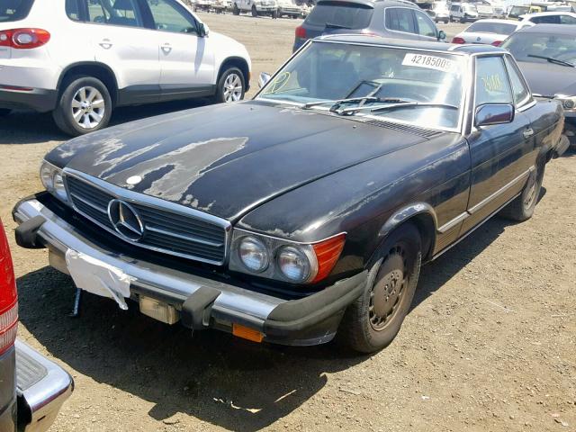 WDBBA48D5GA053543 - 1986 MERCEDES-BENZ 560 SL BLACK photo 2