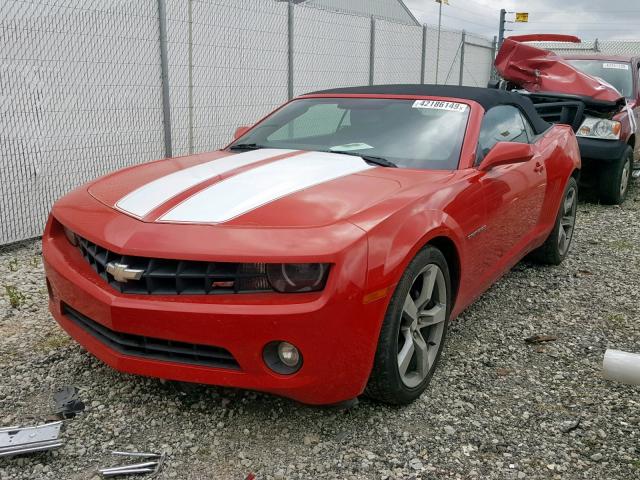 2G1FB3D33C9203400 - 2012 CHEVROLET CAMARO LT RED photo 2