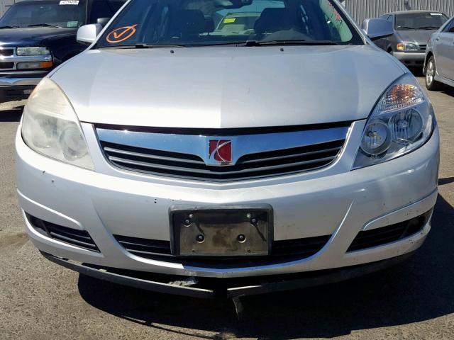 1G8ZX57719F117402 - 2009 SATURN AURA XR SILVER photo 9