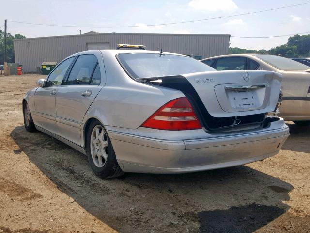 WDBNG70J61A173356 - 2001 MERCEDES-BENZ S 430 SILVER photo 3