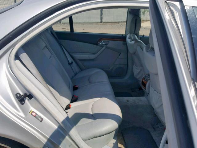WDBNG70J61A173356 - 2001 MERCEDES-BENZ S 430 SILVER photo 6
