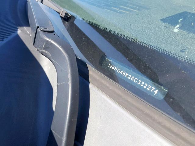 1J8HG48K26C332274 - 2006 JEEP COMMANDER 黑色 照片 10