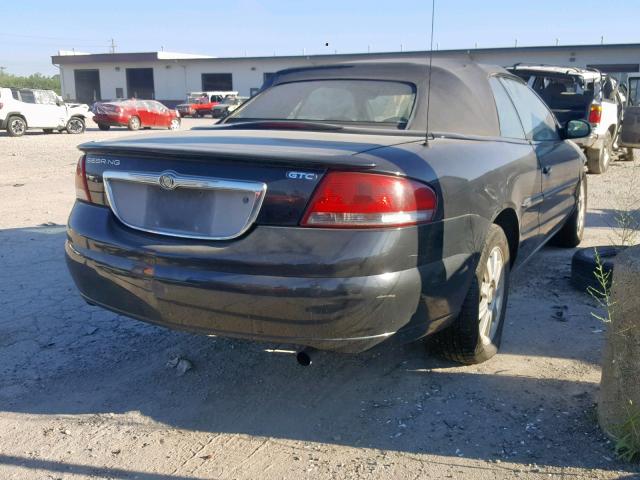 1C3EL75R64N131900 - 2004 CHRYSLER SEBRING GT BLACK photo 4