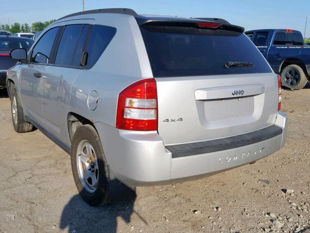 1J8FF47W77D251619 - 2007 JEEP COMPASS SILVER photo 3