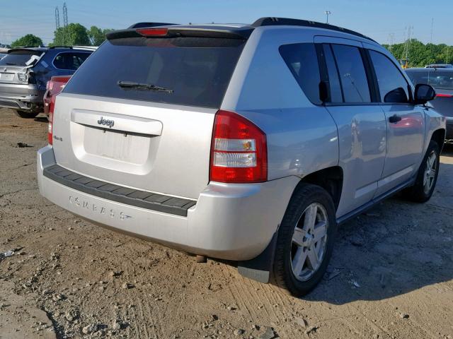 1J8FF47W77D251619 - 2007 JEEP COMPASS SILVER photo 4