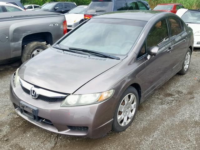 2HGFA1F51AH501896 - 2010 HONDA CIVIC LX GRAY photo 2