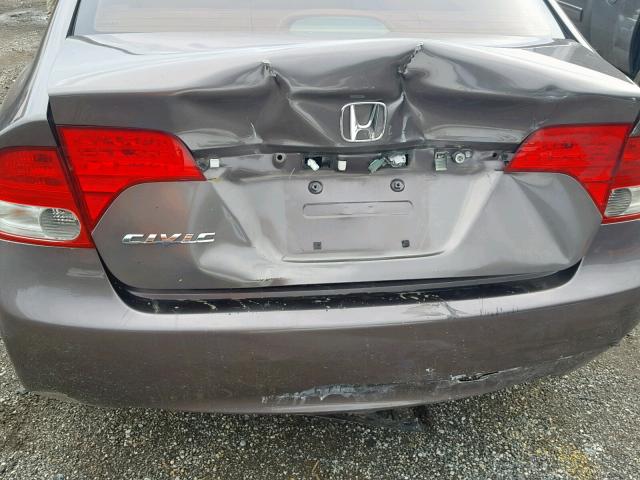 2HGFA1F51AH501896 - 2010 HONDA CIVIC LX GRAY photo 9