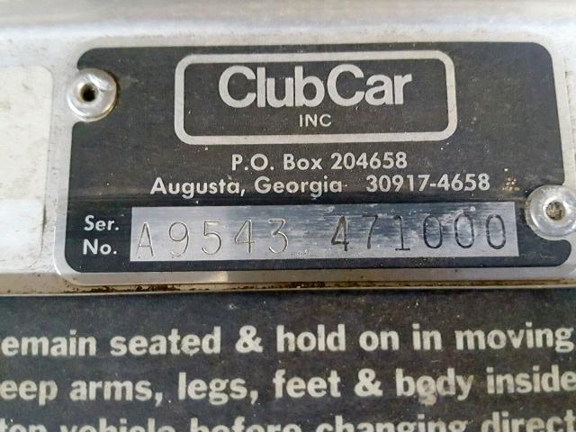 A9543471000 - 1999 GOLF CLUB CAR GRAY photo 10
