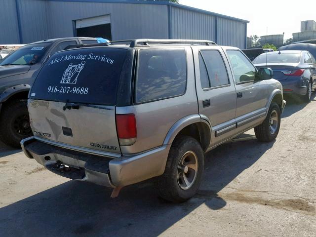 1GNCS13W312133880 - 2001 CHEVROLET BLAZER GOLD photo 4